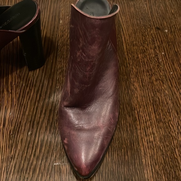 Rebecca Minkoff wine colored slides beautiful Rich leather - Picture 3 of 7